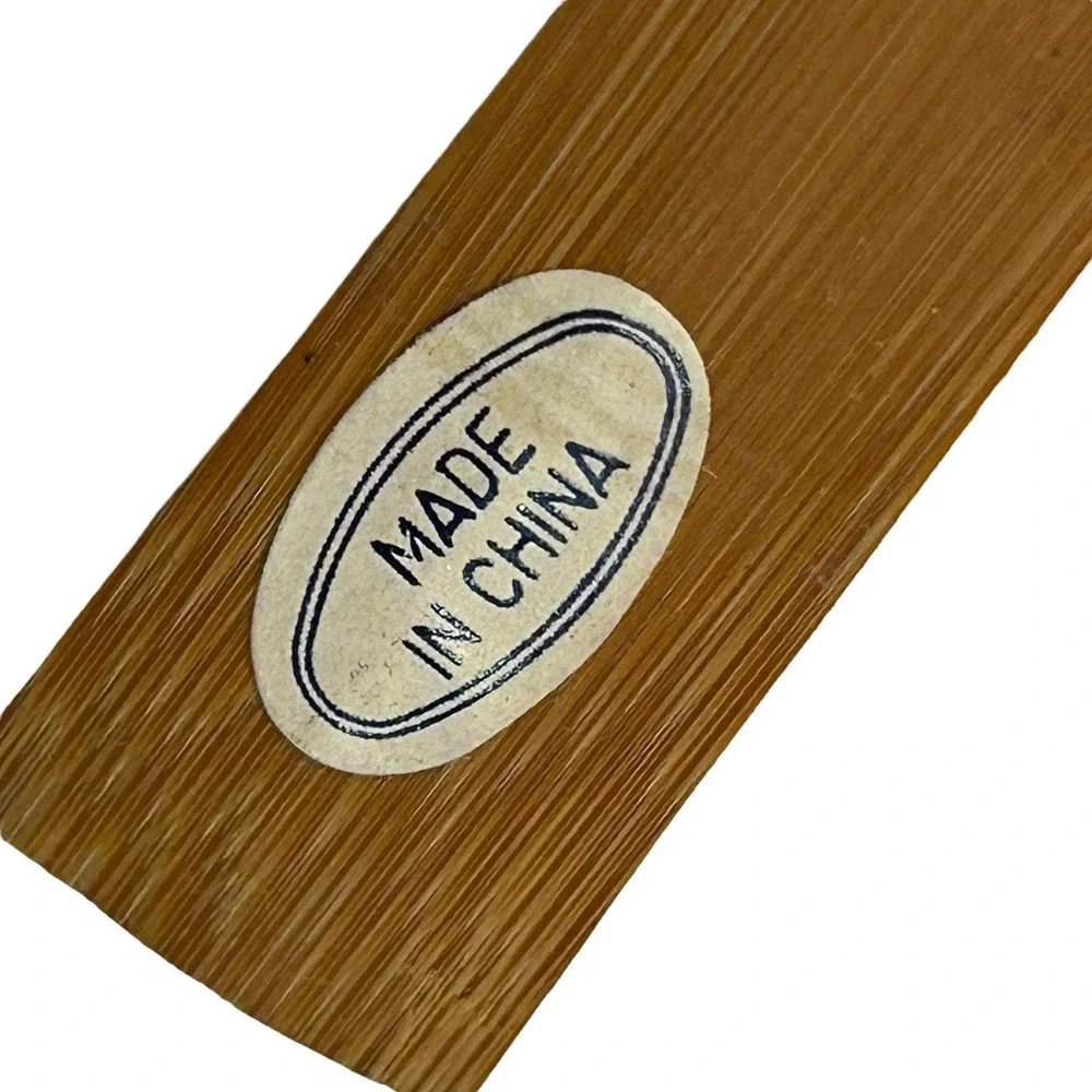 Vintage Chinese Folding Fan Bamboo‎ Paper Ink Landscape Mountain Scene - Picture 6 of 9